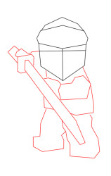How to draw a lego ninjago - Step 2
