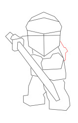 How to draw a lego ninjago - Step 3