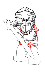 How to draw a lego ninjago - Step 7