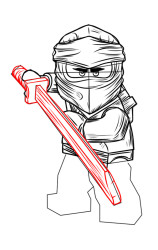 How to draw a lego ninjago - Step 8