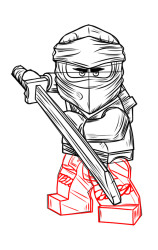 How to draw a lego ninjago - Step 9