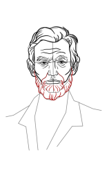 How to draw abraham lincoln - Step 12