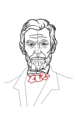 How to draw abraham lincoln - Step 14