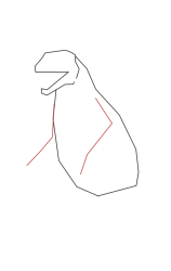 Godzilla how to draw - Step 3