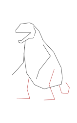 Godzilla how to draw - Step 4