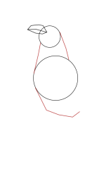 How to draw a crow - Step 3