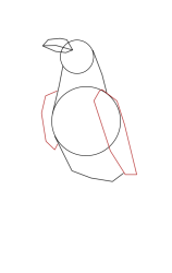 How to draw a crow - Step 4