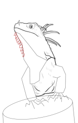 How to draw Green iguana - Step 9