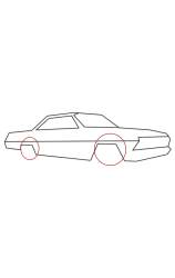 How to draw a lowrider - Step 4