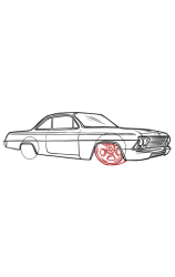 How to draw a lowrider - Step 11