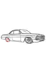 How to draw a lowrider - Step 12