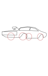 How to draw a dodge charger - Step 4