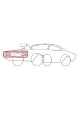 How to draw a dodge charger - Step 5