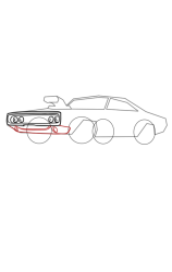 How to draw a dodge charger - Step 6