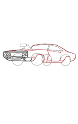 How to draw a dodge charger - Step 7