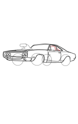 How to draw a dodge charger - Step 9