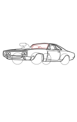 How to draw a dodge charger - Step 10