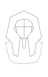 How to draw a sphinx - Step 4