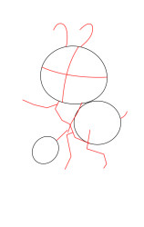 How to draw a honey bee - Step 2