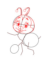 How to draw a honey bee - Step 3