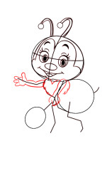 How to draw a honey bee - Step 4
