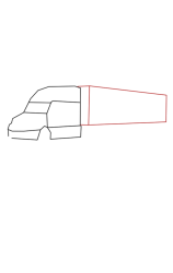 How to draw a semi truck - Step 3