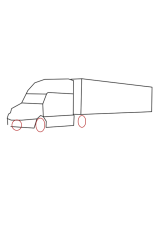 How to draw a semi truck - Step 4