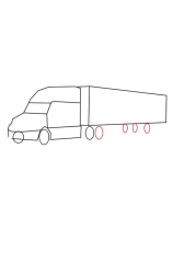 How to draw a semi truck - Step 5