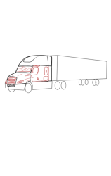 How to draw a semi truck - Step 7