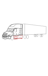 How to draw a semi truck - Step 9