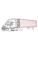 How to draw a semi truck - Step 13