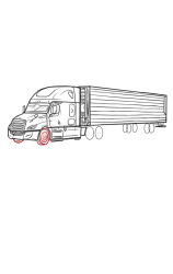 How to draw a semi truck - Step 15