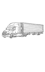 How to draw a semi truck - Step 18