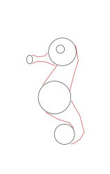 How to draw a seahorse - Step 2