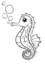 How to draw a seahorse - Step 11