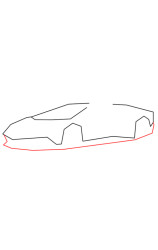How To Draw A Lamborghini - Step 2