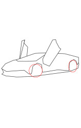 How To Draw A Lamborghini - Step 4