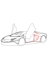 How To Draw A Lamborghini - Step 7