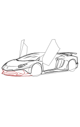 How To Draw A Lamborghini - Step 10