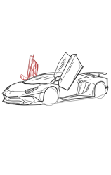 How To Draw A Lamborghini - Step 12