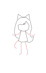 How to draw Aphmau - Step 4