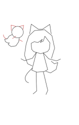 How to draw Aphmau - Step 6