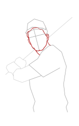 How to draw jackie robinson - Step 5