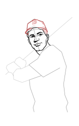 How to draw jackie robinson - Step 7