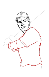 How to draw jackie robinson - Step 8