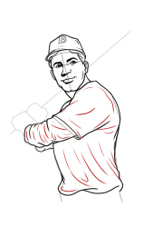 How to draw jackie robinson - Step 9