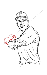 How to draw jackie robinson - Step 10