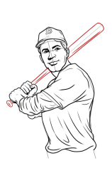 How to draw jackie robinson - Step 11