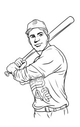 How to draw jackie robinson - Step 14