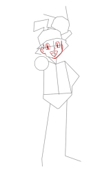 How to draw ash ketchum - Step 6